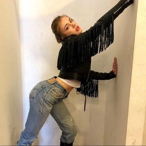 Fringe Leather Jacket